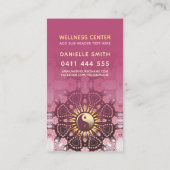 Dusky Pink & Gold Yin Yang Holistic Asana Yoga Visitekaartje (Achterkant)