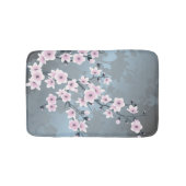 Dusky Pink Grayish Blue Cherry Blossom Floral Badmat (Voorkant)