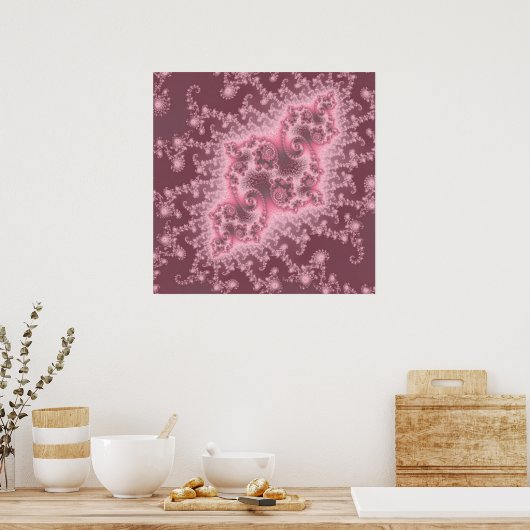Dusky Pink Jellyfish Poster (Keuken)