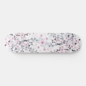 Dusky Pink Mauve Cherry Blossom Floral Persoonlijk Skateboard (Horizontaal)