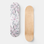Dusky Pink Mauve Cherry Blossom Floral Persoonlijk Skateboard (Voorkant)