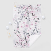 Dusky Pink Mauve Cherry Blossom Golfhanddoek (Insitu)