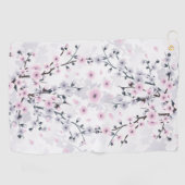 Dusky Pink Mauve Cherry Blossom Golfhanddoek (Horizontaal)