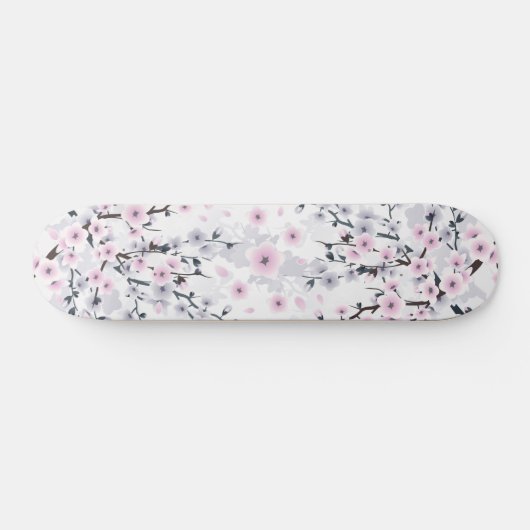 Dusky Pink Mauve Cherry Blossom Persoonlijk Skateboard (Horizontaal)