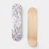 Dusky Pink Mauve Cherry Blossom Persoonlijk Skateboard (Voorkant)