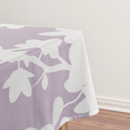 Dusky Pink Mauve Stripes Cherry Blossom Tableclot Tafelkleed (Voorbeeld)