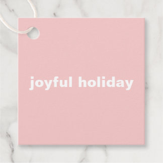 Dusky Pink Minimal Modern Christmas Favor Tag Bedankjes Labels