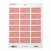 Dusky Pink | Minimale moderne kerstadressen Etiket (Full Sheet)