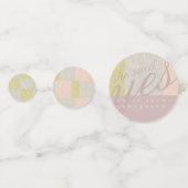 Dusky Pink Modern Vrijgezellenfeest DANK U Klassie Confetti (Voorkanten)