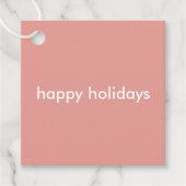 Dusky Pink | Moderne, minimale feestelijke kerst Bedankjes Labels (Voorkant)