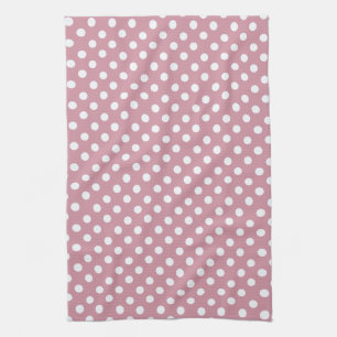 Dusky Pink polka dots Kitchen Towel Theedoek