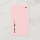 Dusky Pink Scandi | Minimalistisch modern design Visitekaartje (Achterkant)