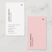 Dusky Pink Scandi | Minimalistisch modern design Visitekaartje (Voorkant / Achterkant)