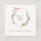Dusky Pink Wildflower Crest Gift Certificaat (Voorkant)