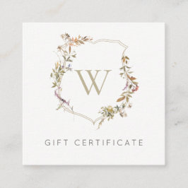 Dusky Pink Wildflower Crest Gift Certificaat