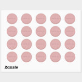 Dusky PinkDank u Baby shower Modern Ronde Sticker (Vel)