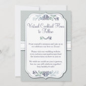 Dusky Polkadot Virtual Wedding Livestream Wedding Kaart (Achterkant)