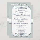 Dusky Polkadot Virtual Wedding Livestream Wedding Kaart (Voorkant / Achterkant)