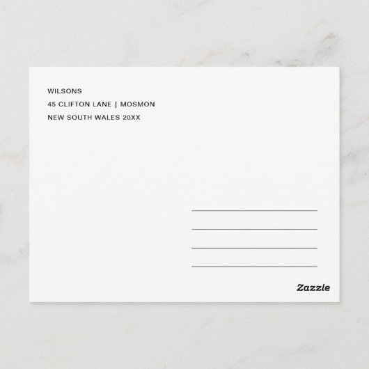 Dusky Red Poinsettia Floral Merriest Kerstmis Briefkaart (Achterkant)