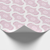 Dusky Roos Confetti Lace Dot Mandala Retro Ogee Cadeaupapier (Hoek)