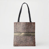 Dusky Roos Glittery Chic Leopard Tote Bag (Voorkant)