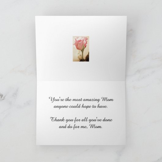 Dusky Roos Moederdag Kaart (Binnen)