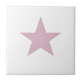 Dusky Roos Pink Star Tegeltje (Voorkant)