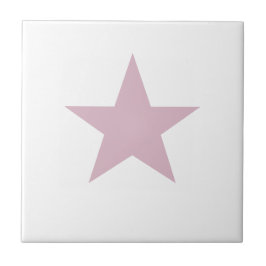 Dusky Roos Pink Star Tegeltje