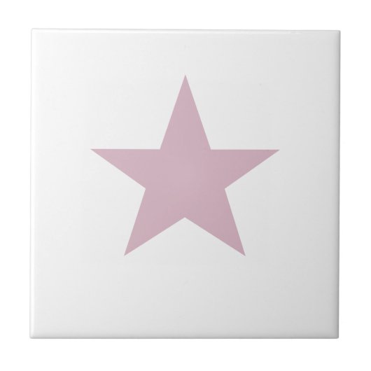 Dusky Roos Pink Star Tegeltje (Voorkant)