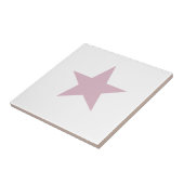 Dusky Roos Pink Star Tegeltje (Zijkant)