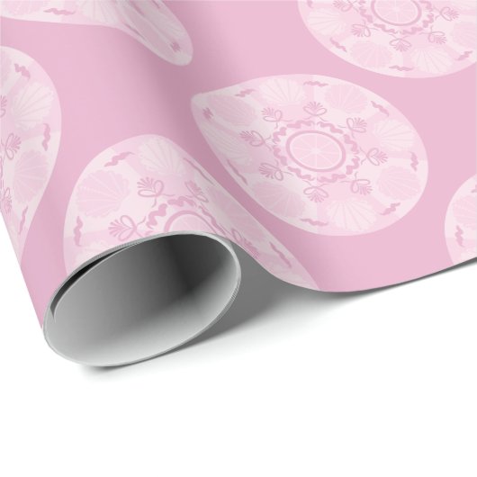 Dusky Roos Preppy in roze polka dots Cadeaupapier (Rol Hoek)