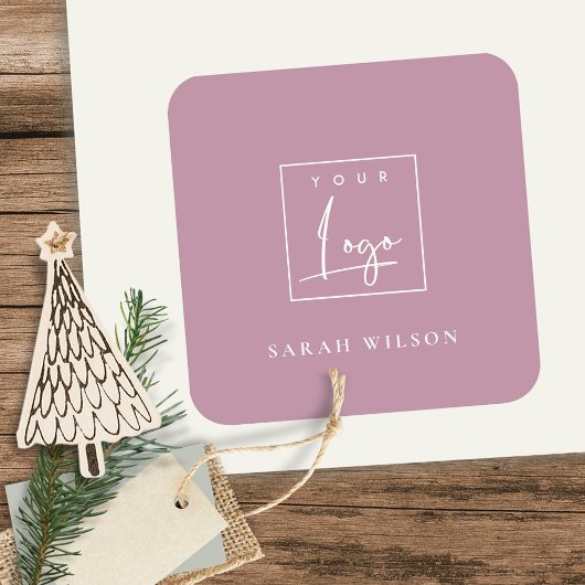 Dusky Roos Roze Aangepaste promotionele zakelijke  Vierkante Sticker