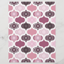 Dusky Rose Stip Mandalas Patchwork Schrootpapier