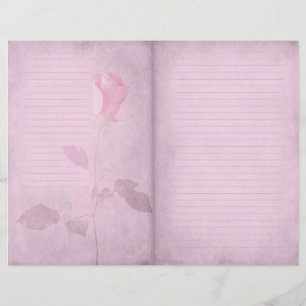 Dusky Rosebud Lined Journal Paper