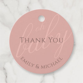Dusky Roze Bes Dank Je Baby Shower Reveal Bedankjes Labels