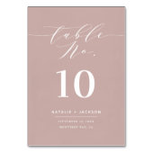 Dusky roze geschilderde elegante script tekst brui kaart (Achterkant)