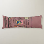 Dusky Roze Karma Quote Yoga Meditatie Bolster Lichaamskussen (Voorkant)