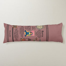 Dusky Roze Karma Quote Yoga Meditatie Bolster Lichaamskussen