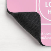 Dusky Roze Logo Branding Promo muismat (Hoek)