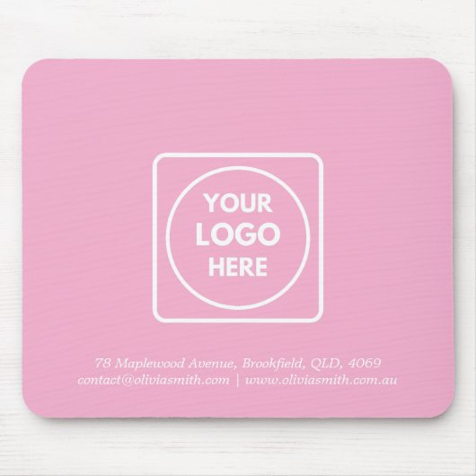 Dusky Roze Logo Branding Promo muismat (Voorkant)