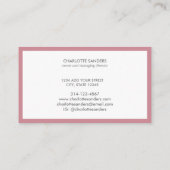 Dusky roze luxe minimale chique moderne typografie visitekaartje (Achterkant)