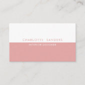 Dusky roze luxe minimale chique visitekaartje (Voorkant)