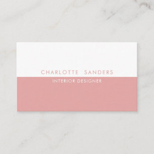 Dusky roze luxe minimale chique visitekaartje