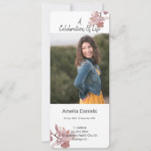 Dusky Roze Orchid Celebration of Life Photo Card Kaart (Voorkant)