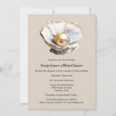 Dusky roze parel in shell 3D shimmer strand chic Kaart (Voorkant)