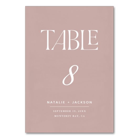 Dusky roze schilderde elegant scripttekst bruiloft kaart (Achterkant)