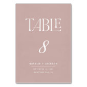 Dusky roze schilderde elegant scripttekst bruiloft kaart (Voorkant)