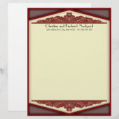 Dusky Roze Vintage, briefhoofd (Voorkant / Achterkant)