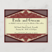 Dusky Roze Vintage, bruiloft uitnodiging briefkaar (Voorkant)