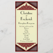 Dusky Roze Vintage, huwelijksmenu en programma (Achterkant)